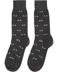 Chaussettes imprimées gris foncé Kenzo