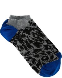 Chaussettes imprimées léopard gris foncé