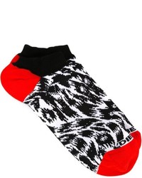 Chaussettes imprimées léopard noires Diesel