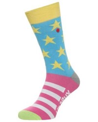 Chaussettes imprimées multicolores Unabux