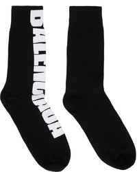 Chaussettes imprimées noires et blanches Balenciaga