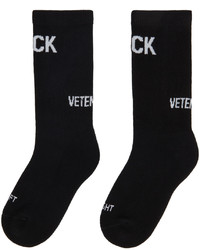 Chaussettes imprimées noires et blanches Vetements