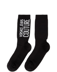 Chaussettes imprimées noires et blanches VERSACE JEANS COUTURE