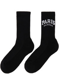 Chaussettes imprimées noires et blanches Balenciaga