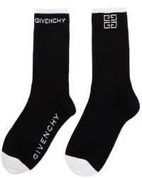 Chaussettes imprimées noires et blanches Givenchy