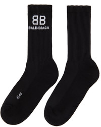 Chaussettes imprimées noires et blanches Balenciaga