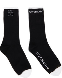Chaussettes imprimées noires et blanches Givenchy