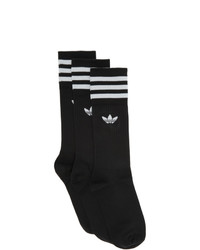 Chaussettes imprimées noires et blanches adidas Originals