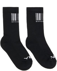 Chaussettes imprimées noires et blanches VTMNTS