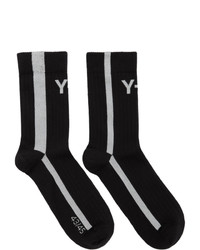 Chaussettes imprimées noires et blanches Y-3