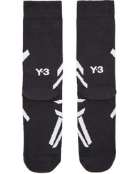 Chaussettes imprimées noires Y-3