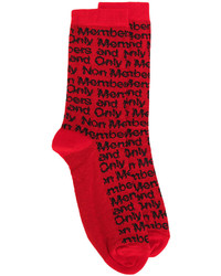 Chaussettes imprimées rouges Stella McCartney