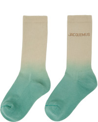 Chaussettes imprimées vert menthe Jacquemus