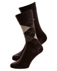 Chaussettes marron foncé Tommy Hilfiger