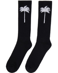 Chaussettes noires et blanches Palm Angels