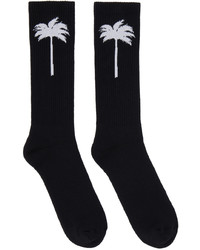 Chaussettes noires et blanches Palm Angels