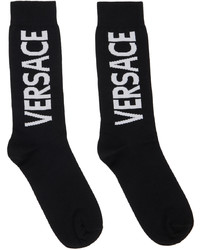Chaussettes noires et blanches Versace