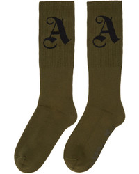 Chaussettes olive Palm Angels