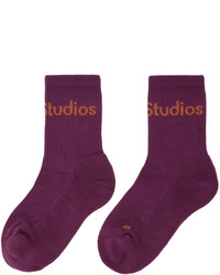 Chaussettes pourpre foncé Acne Studios