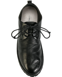 Chaussures à lacet en caoutchouc noires Marsèll