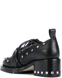 Chaussures à lacet en cuir à clous noires No.21