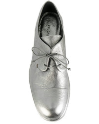 Chaussures à lacet en cuir argentées Roberto Del Carlo