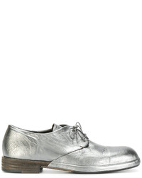 Chaussures à lacet en cuir argentées Roberto Del Carlo