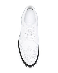 Chaussures à lacet en cuir blanches Hogan