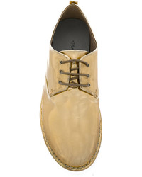 Chaussures à lacet en cuir dorées Marsèll
