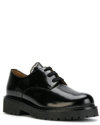 Chaussures à lacet en cuir épaisses noires Twin-Set