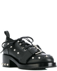 Chaussures à lacet en cuir épaisses noires No.21