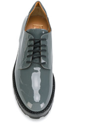 Chaussures à lacet en cuir grises Societe Anonyme