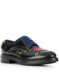 Chaussures à lacet en cuir noires Dolce & Gabbana
