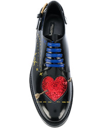 Chaussures à lacet en cuir noires Dolce & Gabbana