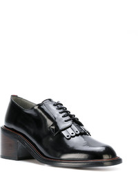 Chaussures à lacet en cuir noires Robert Clergerie