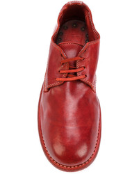 Chaussures à lacet en cuir rouges Guidi