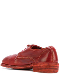 Chaussures à lacet en cuir rouges Guidi