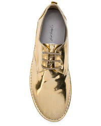 Chaussures à lacet en dentelle dorées Marsèll