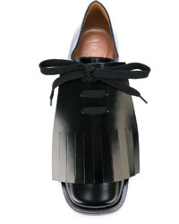 Chaussures à lacet en dentelle noires Marni