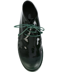 Chaussures à lacet en dentelle vert foncé Marsèll