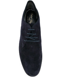 Chaussures à lacet en nubuck bleu marine Robert Clergerie