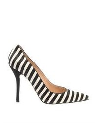 Chaussures à rayures horizontales noires et blanches