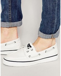 Chaussures bateau blanches Sperry