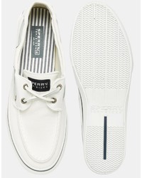 Chaussures bateau blanches Sperry