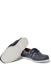 Chaussures bateau en cuir bleu marine Quoddy