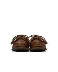 Chaussures bateau en cuir marron Polo Ralph Lauren