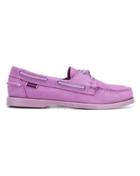 Chaussures bateau en cuir violet clair Sebago