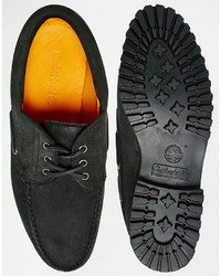 Chaussures bateau noires Timberland