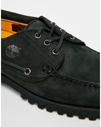 Chaussures bateau noires Timberland