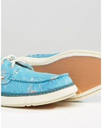 Chaussures bateau turquoise Timberland
